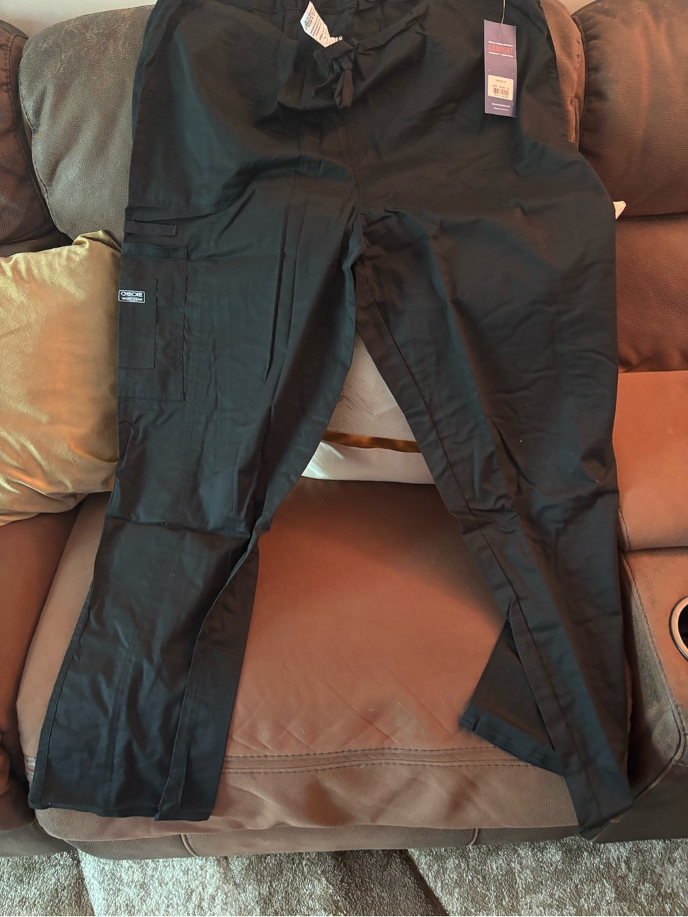 NWT!!! Cherokee Black Medical Scrub Pants with Utility Pockets
